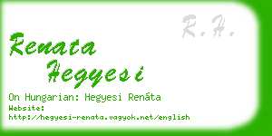 renata hegyesi business card