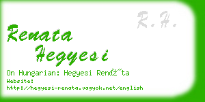 renata hegyesi business card